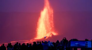 Hawaii’s Kilauea volcano launches lava fountains 180 metres high