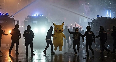 İmamoğlu protestolarında 'Pikachu'yu polis kovaladı, sosyal medyada gündem oldu