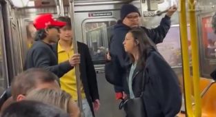 MAGA-hating Karen gets 'instant karma' on New York subway