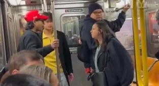 MAGA-hating Karen gets 'instant karma' on New York subway