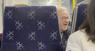 Moment Scottish man erupts at Gen Z vaper on train