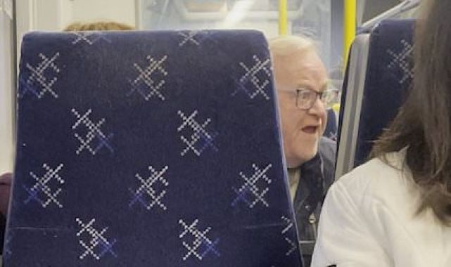 Moment Scottish man erupts at Gen Z vaper on train