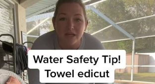 Parents issued warning over putting towels around kids' shoulders