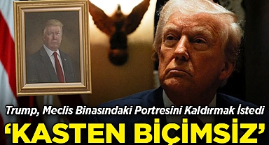 Trump, Meclis Binasındaki Portresinin Kaldırmasını İstedi: Kasten Biçimsiz Resmedimiş!