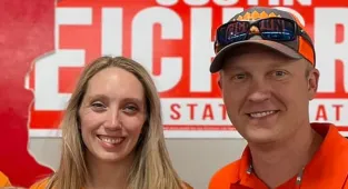 Wife's 'loyal act' to ex-senator husband 'caught trying to rape minor'