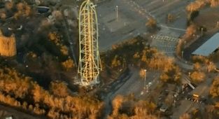 Worlds former tallest and fastest roller coaster comes down in implosion