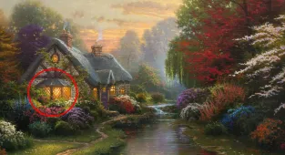 You've probably seen his paintings on TV. Behind the art was a secret