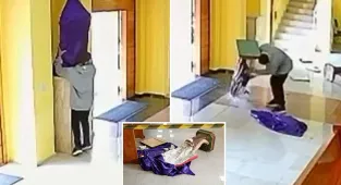 Appalling moment madman smashes sacred statues inside Catholic church