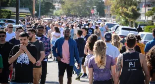 California enclave prepares for America's largest college party