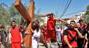Christians NAILED to crosses in Good Friday crucifixion re-enactment