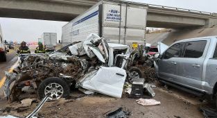 College wrestling star among eight killed in 71-vehicle pile-up