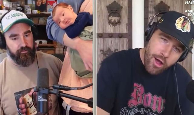 Emotional moment Travis Kelce meets niece Finnley for the first time