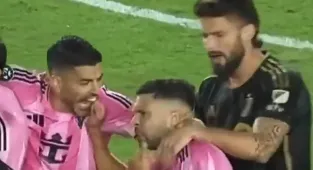 Inter Miami star Luis Suarez appears to BITE teammate Jordi Alba