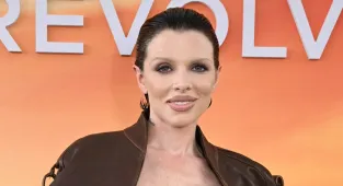 Julia Fox copies Kanye West's wife with X-rated look at Revolve fest