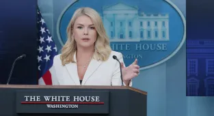 Karoline Leavitt's eyebrow-raising response to ongoing MAGA civil war