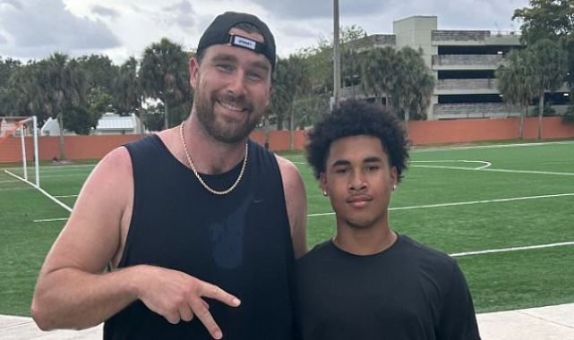 Kelce seen without Swift as NFL star makes rare offseason appearance