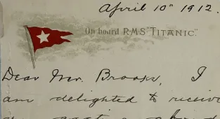 Letter by Titanic passenger written before sinking sells for £300,000