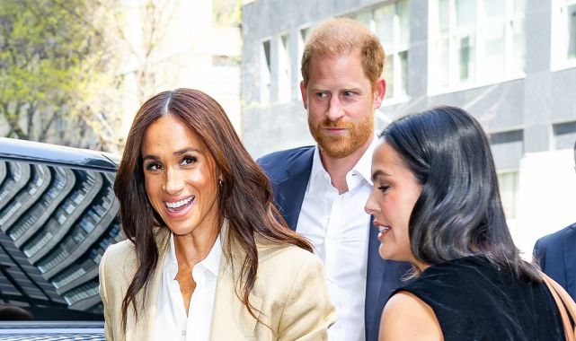 Meghan Markle looks business chic as she arrives at TIME100 Summit