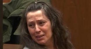 Naked widow's shocking outburst as she's convicted of husband's murder