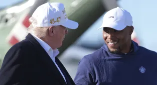 NFL star Saquon Barkley snaps at critics of his Donald Trump visit
