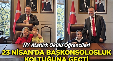 NY Atatürk Okulu Öğrencileri 23 Nisan'da Başkonsolosluk Koltuğuna Geçti!
