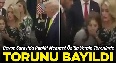 Oval Ofis'te Şok Anlar! Dr. Mehmet Öz'ün Yemin Töreninde Torunu Bayıldı!