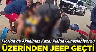 Plajda Güneşlenen Adamın Üzerinden Jeep Geçti: Florida'da Akılalmaz Kaza!