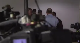 Slain teen's father is KICKED OUT of presser for accused killer