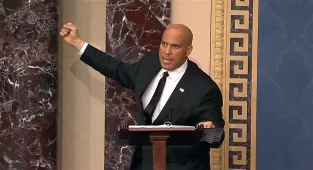 US senator’s anti-Trump protest speech stretches through night