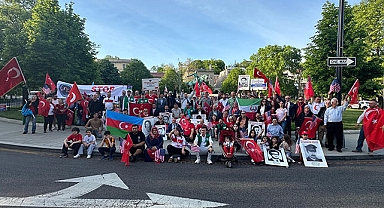 Washington'da Türklerden 'sözde soykırım' iddialarına bayraklı tepki