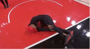 Watch as NBA fan suffers gruesome injury and is stretchered off court