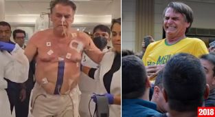 World leader seen learning to walk again after near-fatal stabbing