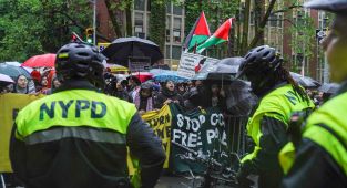 Activists rally near Met Gala over Gaza siege and famine
