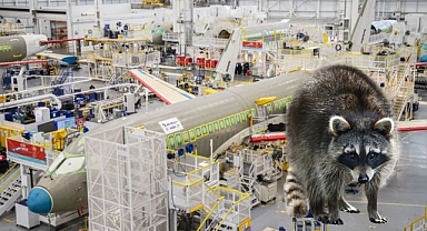 Airbus fabrikasını rakunlar bastı: Uçağın içine girip kabloları kemirdiler