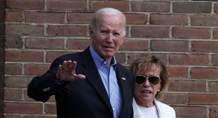 Biden comforted by sister as Jill is nowhere to be seen