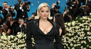 Braless Bebe Rexha almost spills out of jacket at Met Gala 2025