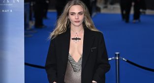 Braless Cara Delevingne leads stars at David Attenborough Ocean prem