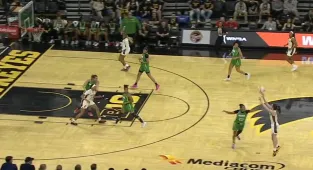 Breathtaking moment Caitlin Clark makes 36-foot shot from her own logo