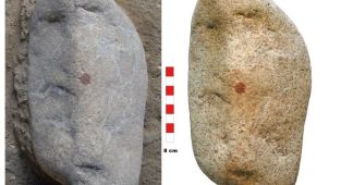 Can YOU see a face? 'Portrait' was created 43,000 years ago