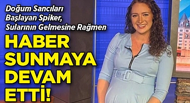 Doğum Sancıları Başlayan Spiker, Sularının Gelmesine Rağmen Canlı Yayında Haber Sunmaya Devam Etti