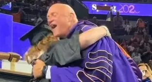 Emotional reason Clemson University president is knocked to the ground