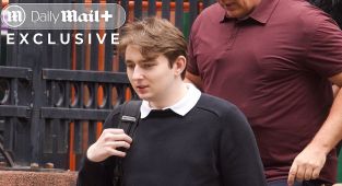 Gloomy Barron Trump seen leaving NYU amid concerns about campus life