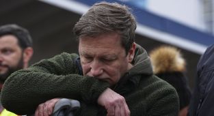 Hallmark star chokes back tears after wife killed and child injured