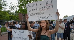 Harvard students protest Trump’s university crackdown