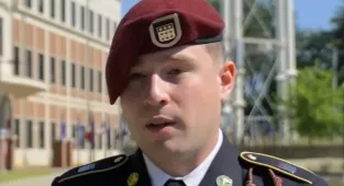 Paratrooper's humble four-word remark as he's honored with medal