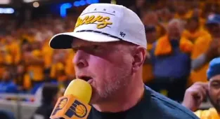 Pat McAfee antagonizes Knicks superfans in loss to Indiana