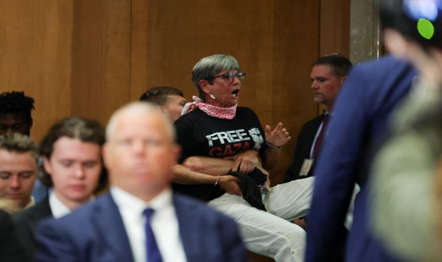 US Senator says at least pro-Palestinian protester speaking ‘in English’