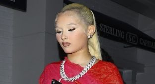 Alabama Barker ditches underwear in X-rated sheer look for dinner
