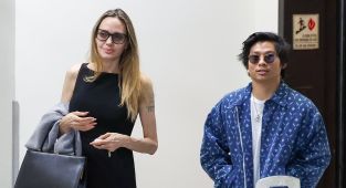 Angelina Jolie's 'troubled' child seen unable to stand on wild night