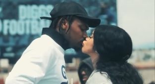 Cardi B plays doting girlfriend at Stefon Diggs' kids football camp